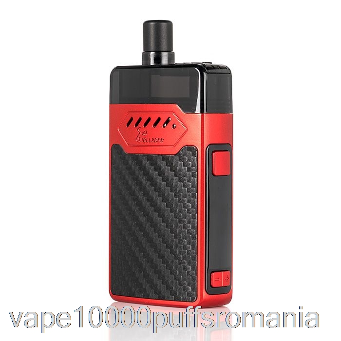 Vape Romania Hellvape Grimm 30w Pod System Fibra De Carbon Rosie